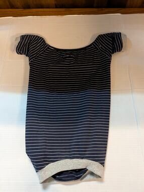 Love Beast Blue Striped Dog Body Suit XXL